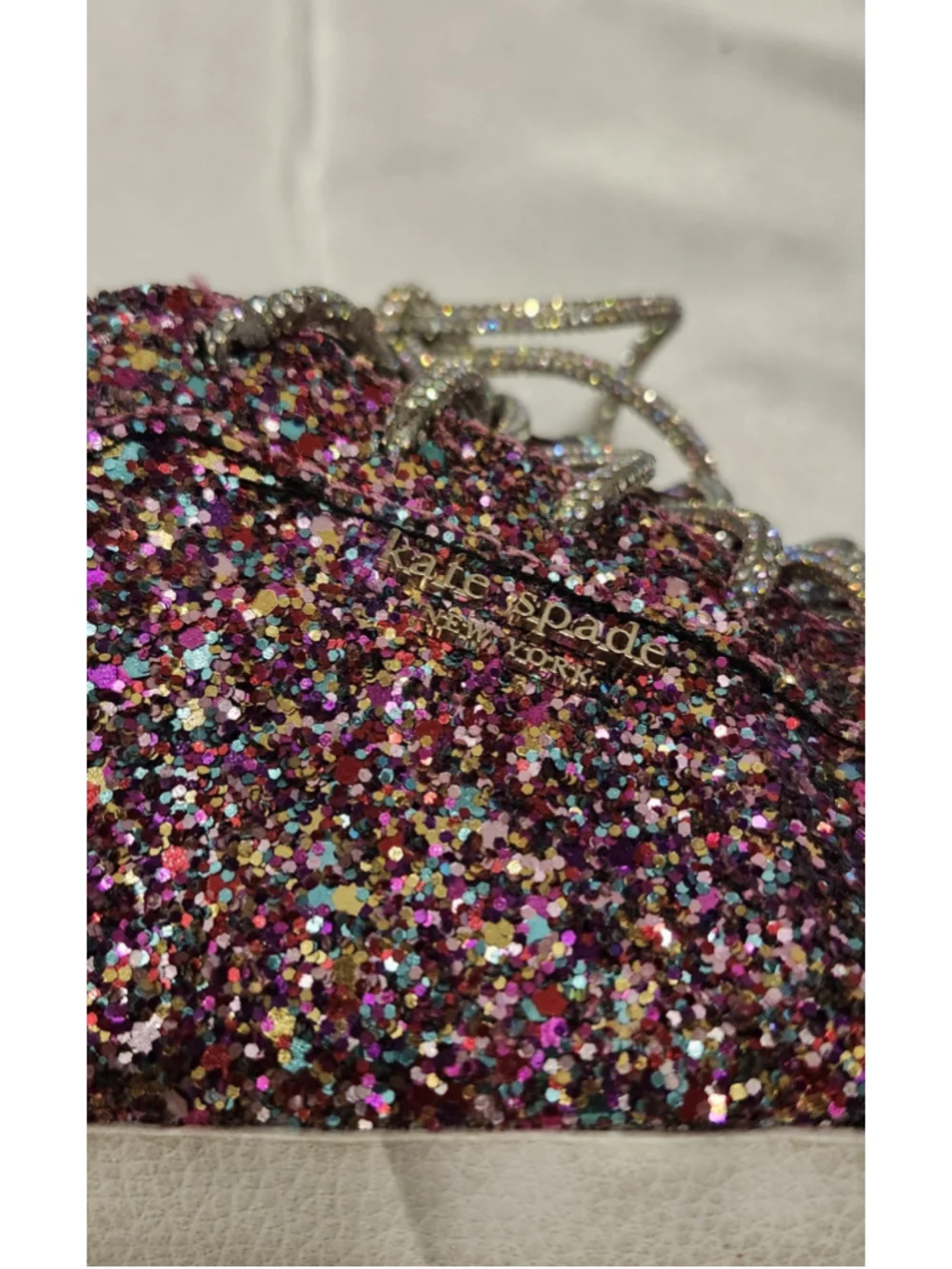 Kate Spade Glitter Sneakers, Purple and White